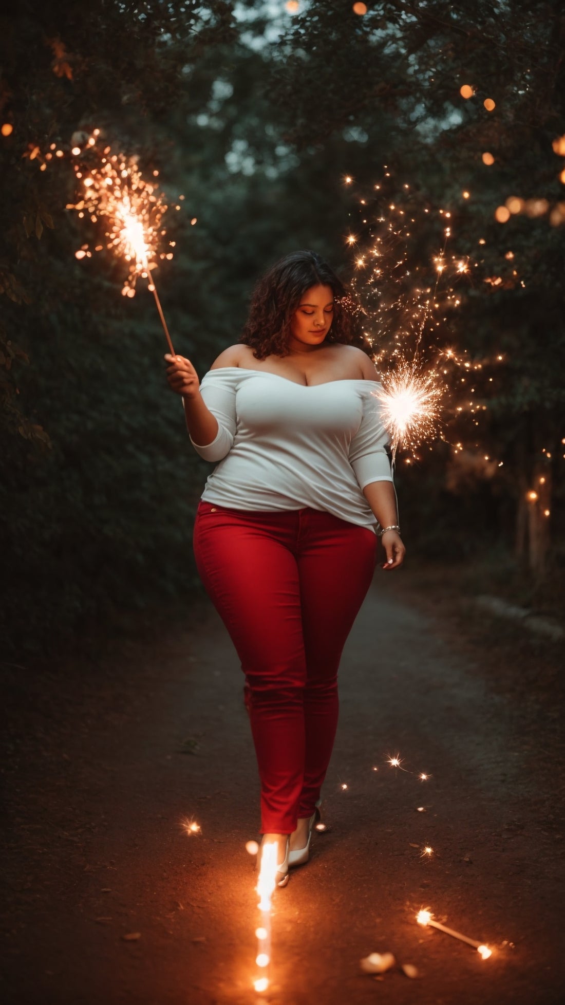 Red, White & Blue Jeans for Plus Size Women and How to Style It