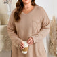 Parchment Plus Size Drop Shoulder Knit Tunic Top