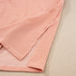 Rose Pink Plus Size Ribbed Colorblock T-shirt