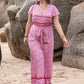 Plus Size V-Neck Cap Sleeve Wide Leg Jumpsuit