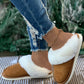 Camel Plush Suede Winter Home Slippers