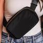 Black Waterproof Zipped Crossbody Chest Bag 20*5*14cm