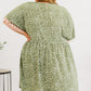 Green Plus size Leopard Tassel Dress