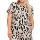 Simply Taupe Plus Size Leopard Tee Shorts Lounge Set