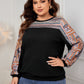 Honey Plus Size Printed Long Sleeve Sweatshirt