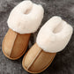 Camel Plush Suede Winter Home Slippers