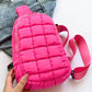 Quilted Nylon Crossbody  Bag