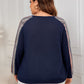 Honey Plus Size Printed Long Sleeve Sweatshirt