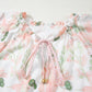 Pink Plus Size Floral Print Striped Detail Short Summer Dress