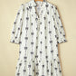 Apricot Bow Printed Puff Sleeve Ruffled Plus Size Mini Dress