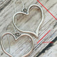 Silvery Heart Shape Hook Drop Earrings