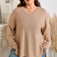 Parchment Plus Size Drop Shoulder Knit Tunic Top