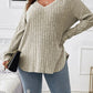 Plus Size V-Neck Long Sleeve T-Shirt