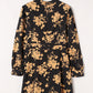 Black Plus Size Cut-out Neckline Long Sleeve Floral Dress