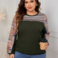 Honey Plus Size Printed Long Sleeve Sweatshirt