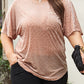 Khaki Leopard Print Plus Size T-shirt