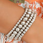 White Multi Layered Beaded Bracelet