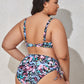 Plus Size Printed Wide Strap Two-Piece Swim Set