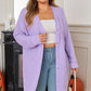 Orchid Petal Plus Size Waffle Knit Button Front Cardigan