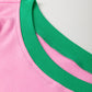 Bonbon Plus Size Contrast Trim T Shirt and Skirt Two Piece Set