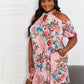 Sew In Love Full Size Fresh-Cut Flowers Cold-Shoulder Dress