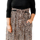 Black Ribbed Knit Leopard Plus Size Midi Dress