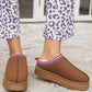 Chestnut Suede Contrast Print Plush Lined Snow Boots