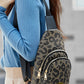 Leopard Print PU Sling Bag