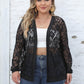 Plus Size Lace Open Front Cardigan