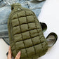 Quilted Nylon Crossbody  Bag