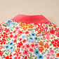 Pink Plus Size Button V Neck Leopard Print Puff Sleeve Loose Mini Dress
