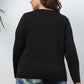 Plus Size Cutout Front Long Sleeve T-Shirt