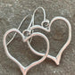 Silvery Heart Shape Hook Drop Earrings