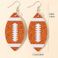 Grapefruit Orange Sequin Rugby Drop Earrings