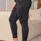 Black Plus Size High Waist Pocketed Skinny Pants