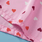 Pink Valentine Heart Shape Print Plus Size Sleepwear