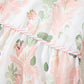 Pink Plus Size Floral Print Striped Detail Short Summer Dress