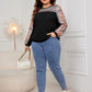 Honey Plus Size Printed Long Sleeve Sweatshirt