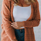 Redwood Burl Mixed Pattern Knitted Open Front Plus Cardigan