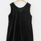 Black Plus Size Corduroy Patch Pocket Sleeveless Mini Dress
