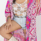 Plus Size Printed Open Front Longline Cardigan