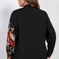 Honey Melo Apparel Plus Size Contrast Color Notched Neck Shirt