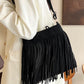 Suede Fringe Shoulder Bag