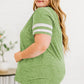 Plus Size Striped V-Neck Tee Shirt