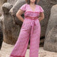 Plus Size V-Neck Cap Sleeve Wide Leg Jumpsuit