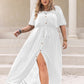 Plus Size Round Neck Half Sleeve Dress