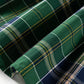 Green Plus Size Plaid Long Sleeve Notched Neck Shift Mini Dress
