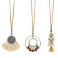 Multicolor 3pcs Bohemian Retro Tasseled Pendant Necklace