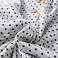 Beige Plus Size Dot Print Striped Patchwork Long Sleeve Henley Top