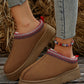 Chestnut Suede Contrast Print Plush Lined Snow Boots